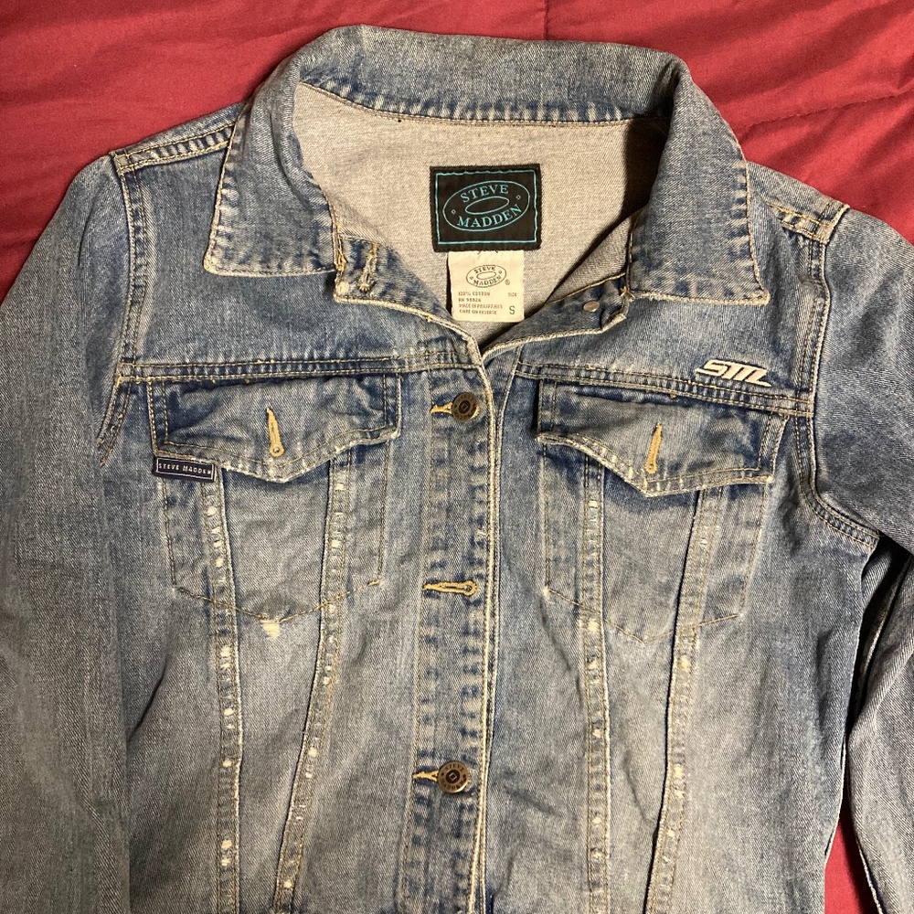 Steve Madden Distressed Denim Jacket